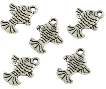 ZAWIESZKA CHARMS RYBA RYBKI 26MM 20SZT ZAWIESZKI RYBY WISIOREK ZNAK ZODIAKU