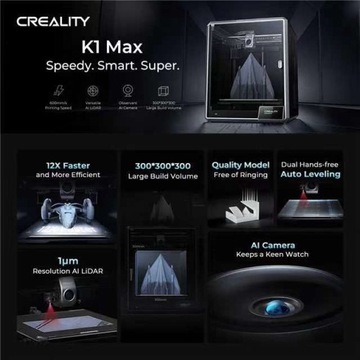 НОВЫЙ ЛИДАР CREALITY K1 MAX, КАМЕРА С ИИ, 600 мм/с