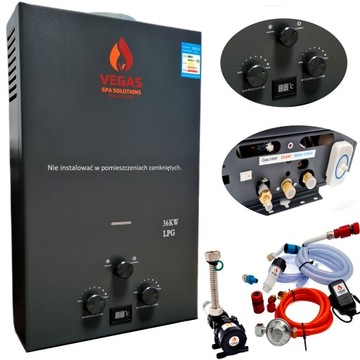 VEGAS SPA PIEC LPG PROPAN BUTAN DO JACUZZI BALII OGRODOWEJ ZESTAW