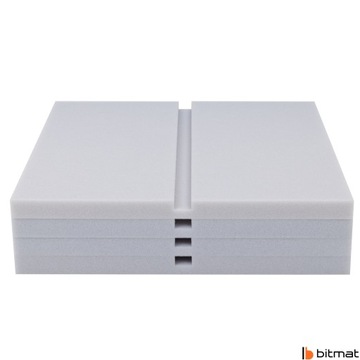 Panele ścienne nowoczesny wzór jasnoszary wygłuszenie pokoju 4 szt. pianki