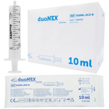 Strzykawka Zarys duoNEX 10 ml 100 sztuk