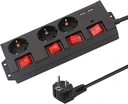3-drożna listwa zasilająca przeciwprzepięciowa