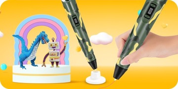DŁUGOPIS 3D 220M FILAMENT SZABLONY WKŁADY AKCESORIA DRUKARKA PEN DLA DZIECI