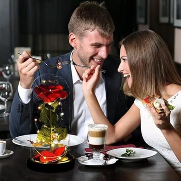 ВЕЧНАЯ РОЗА В СТЕКЛЕ КРАСОТА И ЗВЕРЬ ЗАЧАРОВАННАЯ РОЗА НАВСЕГДА РОЗА