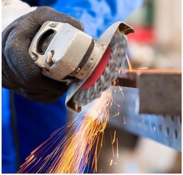 SZCZOTKA DRUCIANA do SZLIFIERKI KĄTÓWKI KĄTOWEJ 125mm M14 BOCZNA DO RDZY