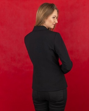 Camaieu модный индивидуальный черный пиджак на пуговицах для женщин L 40