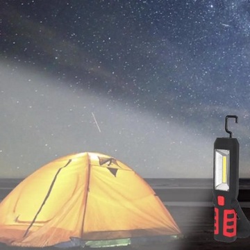 ЛАМПА ДЛЯ МАСТЕРСКОЙ СВЕТОДИОДНАЯ ЛАМПА COB АККУМУЛЯТОРНАЯ С СИЛЬНЫМ МАГНИТОМ КРЮК ГАРАЖ