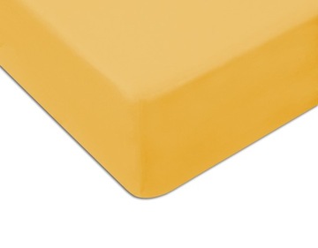 Prześcieradło z gumką jersey 220x200 żółte