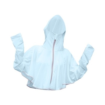 Sun Protection Jacket Women Hooded Sun Sky Blue