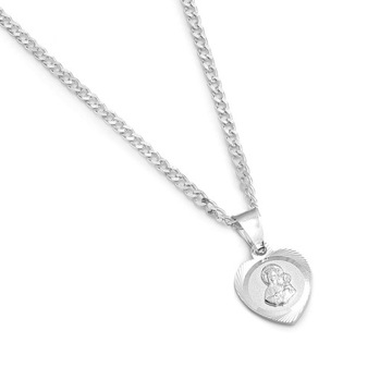 ŁAŃCUSZEK SREBRNY 925 MEDALIK D238 KOMUNIA 45CM