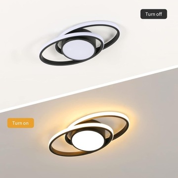 LAMPA WISZACA CZARNA LAMPA SUFITOWA LED PLAFON 3000K NOWOCZESNA DO SALONU