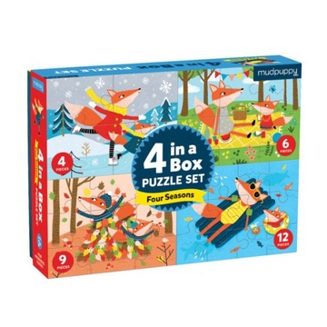 Puzzle 4w1 Pory roku układanki 4, 6, 9 i 12 el. 2