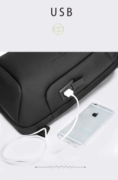 Городской рюкзак BANGE на одно плечо, USB-ОРГАНИЗАТОР