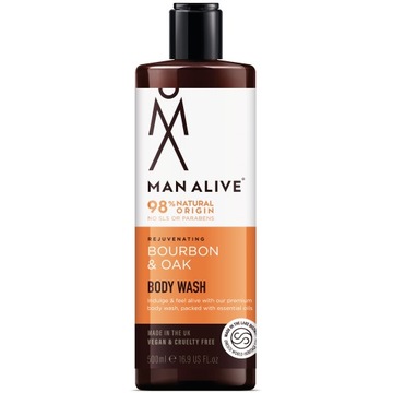 MAN ALIVE żel pod prysznic Burbon Oak 500ml