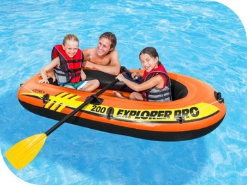Понтон Intex Explorer 200 на 2 человека. Насос + лопасти 58357 МОДЕЛЬ 2024 г.