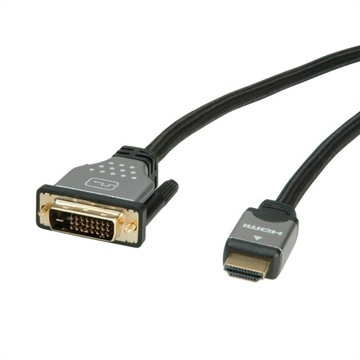 Кабель монитора DVI 24+1 HDMI Dual Link M/M, 2 м
