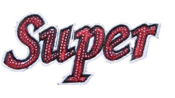 NAKLEJKA APLIKACJA ŁATKA CEKINY Super 11.4X5,4CM