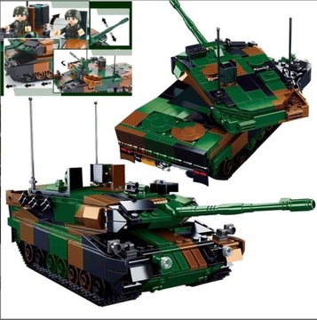 Кирпичи Танк LEOPARD 2A5 НЕМЕЦКИЙ 2 версии в 1 упаковке 2 фигурки + LEGO ОРУЖИЕ.