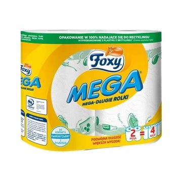 БУМАЖНОЕ ПОЛОТЕНЦЕ FOXY MEGA 2 РОЛИКА