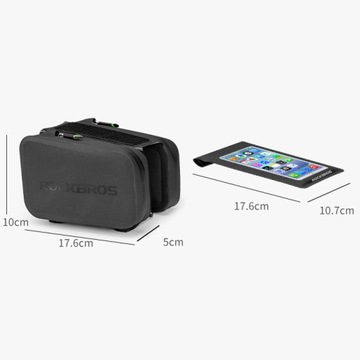 Сумка на велосипедную раму, Rockbros AS-006BK, чехол для смартфона на велосипед