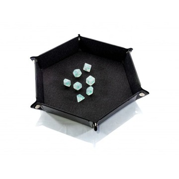 MROCZNY BŁĘKITNY ZESTAW 7 PRZEZROCZYSTYCH KOŚCI RPG