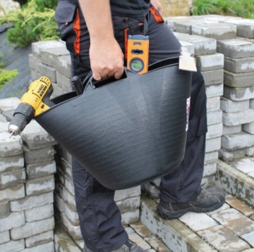 Гибкий контейнер ведро сгибает корзина 42L светлый и прочный бирюзовый