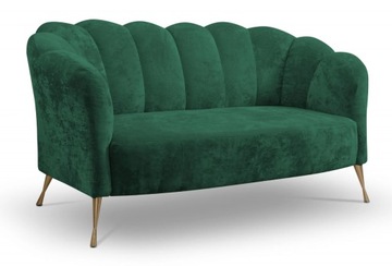 Zielona Sofa 155cm Złote Nóżki ADA GM
