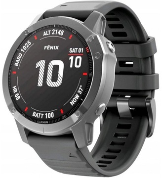 CZARNY Pasek do Garmin FENIX 6X PRO QuickFit 26mm