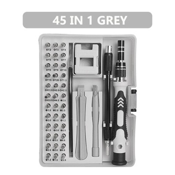 45 Szary styl Zestaw wkrętaków Torx Hex do telefonu PC