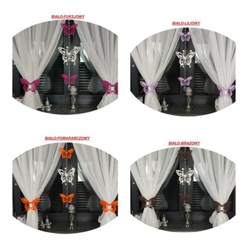 UPIĘCIE OZDOBNE AŻUROWE DO FIRAN ZASŁON MOTYLEK