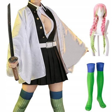 Demon Slayer Kanroji Mitsuri Kostium Peruka