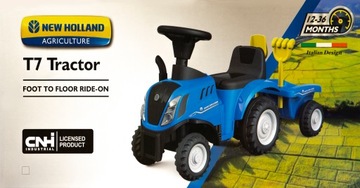 Трактор-толкач NEW HOLLAND с прицепом