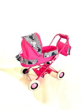 100% ПОЛЬСКАЯ КОЛЯСКА ДЛЯ КУКОЛ С ЦВЕТАМИ СУМКИ