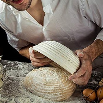 Bread Basket with Liner Cloth for Bread Making