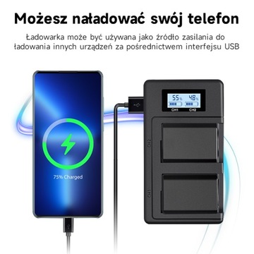 2 szt. 2250 mAh NPFW50 NP-FW50 NP FW50 Bateria do aparatu z ładowarką