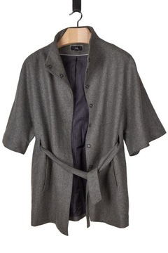 H&M - ponadczasowy płaszcz wełna wiskoza piękny krój - M