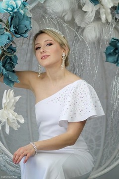 СВАДЕБНЫЕ СЕРЬГИ длинные сутажные жемчужины цвета слоновой кости 9