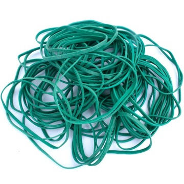 GUMKI RECEPTURKI GRUBE MOCNE SZEROKIE 60 mm x 3 mm ZIELONE 1 KG