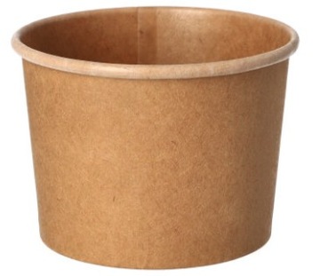 POJEMNIKI NA ZUPĘ kubki papier KRAFT 350ml 25szt