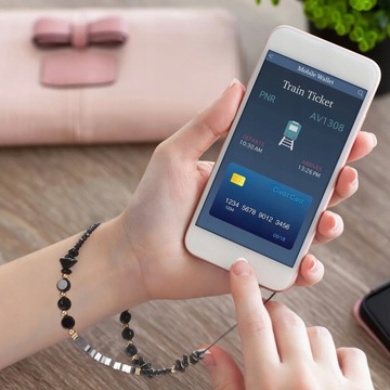 Ремень-подвеска для телефона из бисера Бусины