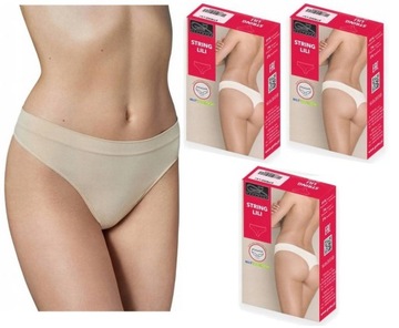 3 X GATTA BEZSZWOWE LILI STRINGI NATURAL XL
