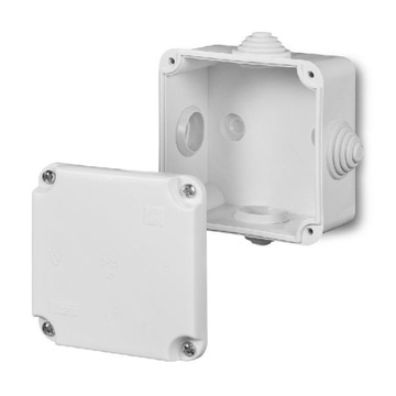 PUSZKA NATYNKOWA IP55 88×88×60mm BIAŁA PUSTA