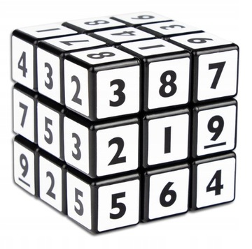 KOSTKA SUDOKU UKŁADANKA LOGICZNA GRA PREZENT RUBIK Z CYFRAMI ŁAMIGŁÓWKA