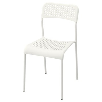 LEKKIE KRZESŁO KUCHENNE METALOWE KOLOR BIAŁY IKEA
