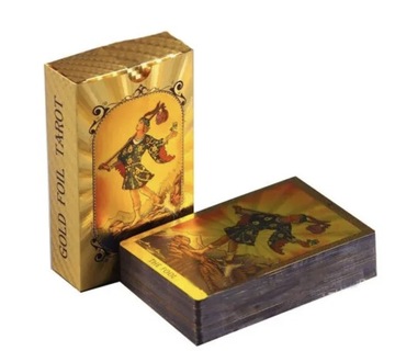 КАРТЫ ТАРО ЗОЛОТОЙ ФОЛЬГИ, ВОДОНЕПРОНИЦАЕМЫЕ КАРТЫ ТАРО, ЗОЛОТЫЕ КАРТЫ ТАРО