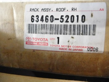 STŘEŠNÍ NOSIČ PRAVÝ TOYOTA YARIS VERSO P2 63460-52010