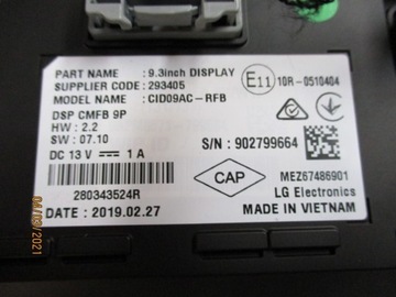 ДИСПЛЕЙ дисплей RENAULT CLIO V 280343524R