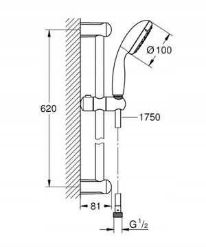 HANSGROHE bateria prysznicowa TERMOSTATYCZNA + zestaw Tempesta GROHE