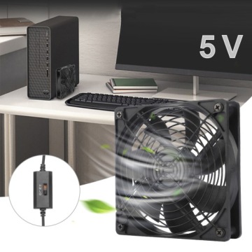 ВЕНТИЛЯТОР ДЛЯ КОМПЬЮТЕРА 14 СМ, 3 РЕГУЛИРУЕМЫЕ СКОРОСТИ, USB-КУЛЕР