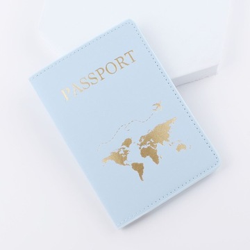 Funda de pasaporte con estampado de letras para
